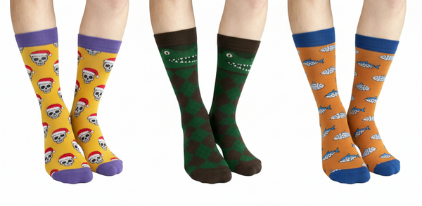Men & Women Printed Mid-Calf/Crew  (Pack of 3)